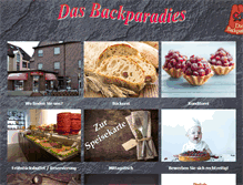 Tablet Screenshot of dasbackparadies.de